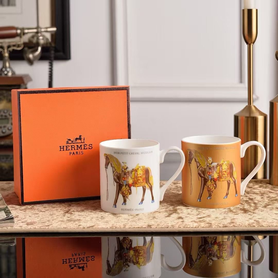 Hermes Single Mug Wite or Golden color - Hermes Mug | Buy Online in UAE